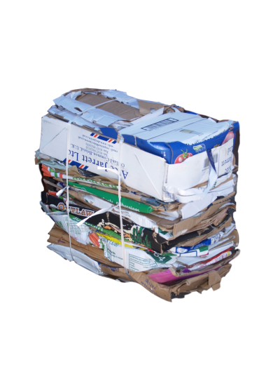 Baled cardboard