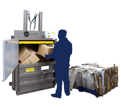 QCR Large Vertical Electric Waste Baler