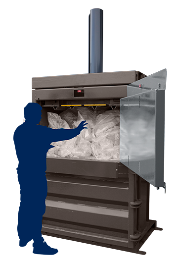 mill size baler for plastic waste recycling