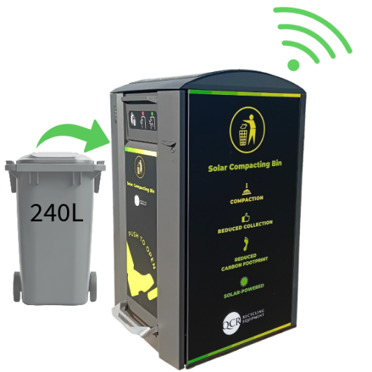QCR Solar Bin - Compatible with a standard 240 litre wheeled bin